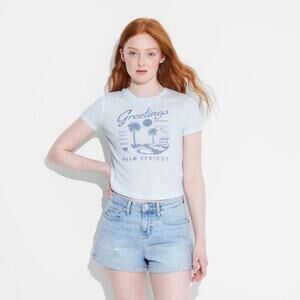 Wild Fable‎ Women's Greetings from Palm Springs Graphic T-Shirt Size XXL Top NEW